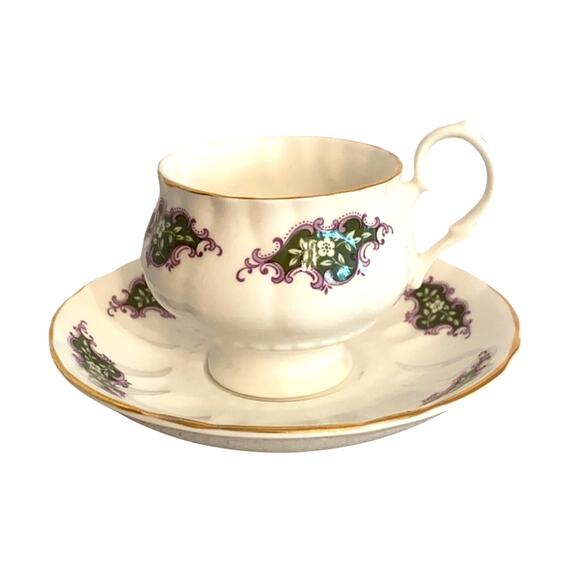 Ashley Bone China tea cup & saucer set English Porcelain Floral Pattern - Picture 1 of 8